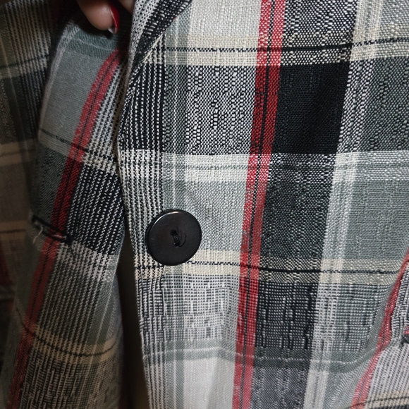 Oversized Vintage Career Elements Plaid Blazer - Picture 3 of 5